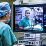 Image showing Indian healthcare and legal compliance for live surgery broadcasts, following NMC 2025 guidelines.